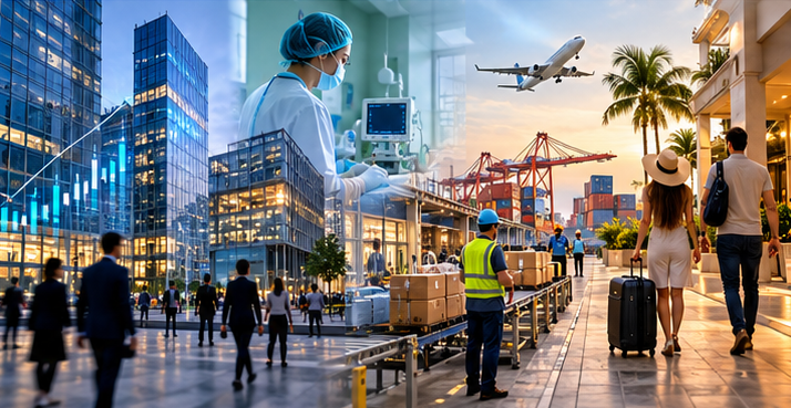 Banking, financial services and healthcare working environments